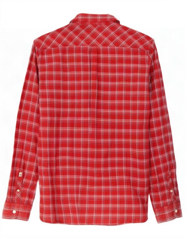 Мужская рубашка Scotch & Soda из хлопка в красную клетку среднего размера