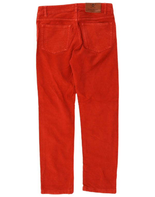 Hackett Мужские прямые повседневные брюки W30 L29 красные хлопковые