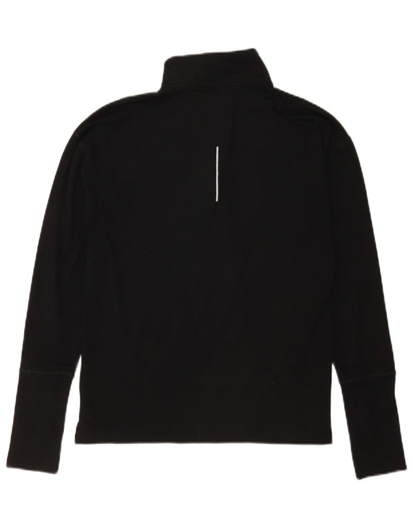 Мужской топ с воротником на молнии и длинным рукавом Nike Dri Fit XS, черный