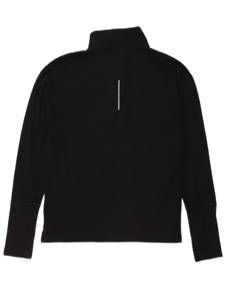 Мужской топ с воротником на молнии и длинным рукавом Nike Dri Fit XS, черный