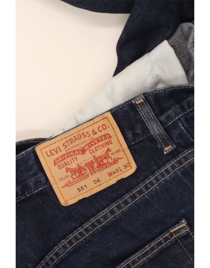 Мужские прямые джинсы Levi's 581 W40 L32 темно-синие