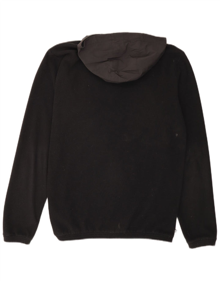 Мужской флисовый джемпер ADIDAS с капюшоном на молнии, маленький черный, цветных блоков