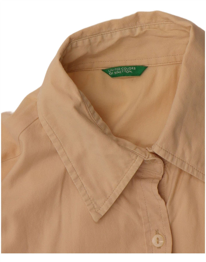 Рубашка женская Benetton UK 12 Medium Бежевая