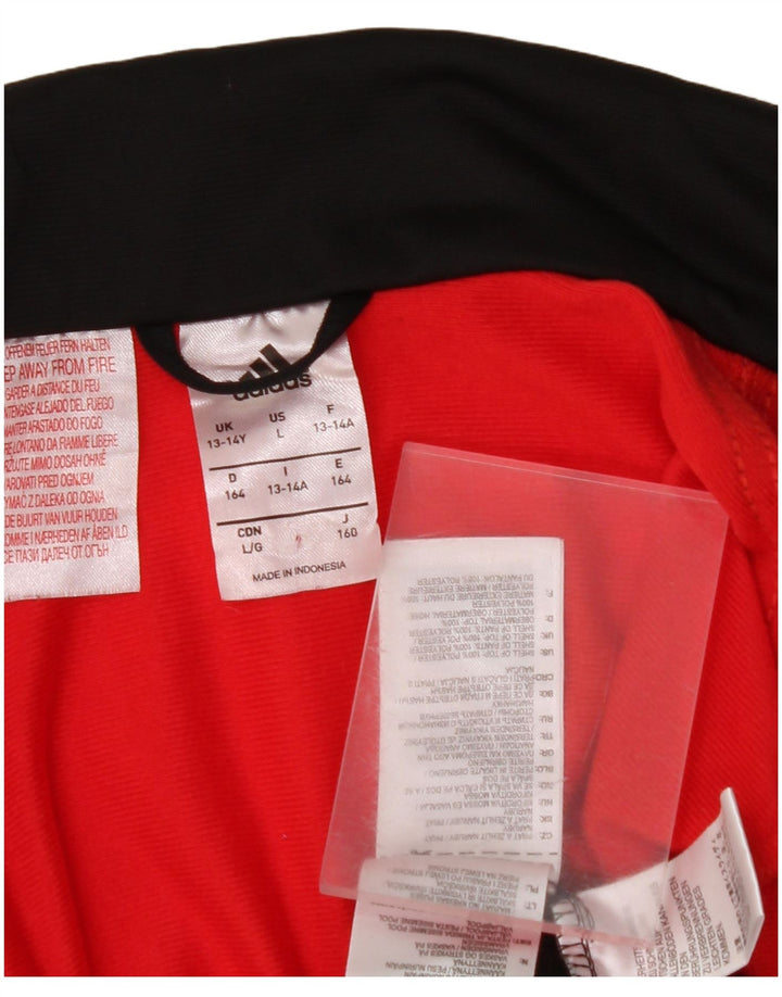 Спортивный костюм ADIDAS для мальчиков с графическим рисунком, верхняя куртка 13–14 лет, черный с цветными блоками