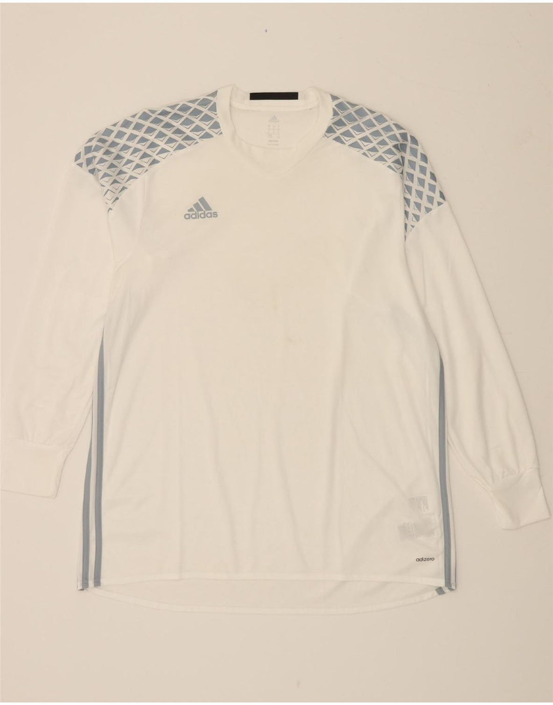 ADIDAS Мужской топ Adizero с рисунком с длинным рукавом XL, белый полиэстер