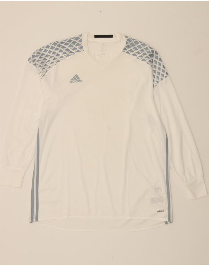 ADIDAS Мужской топ Adizero с рисунком с длинным рукавом XL, белый полиэстер