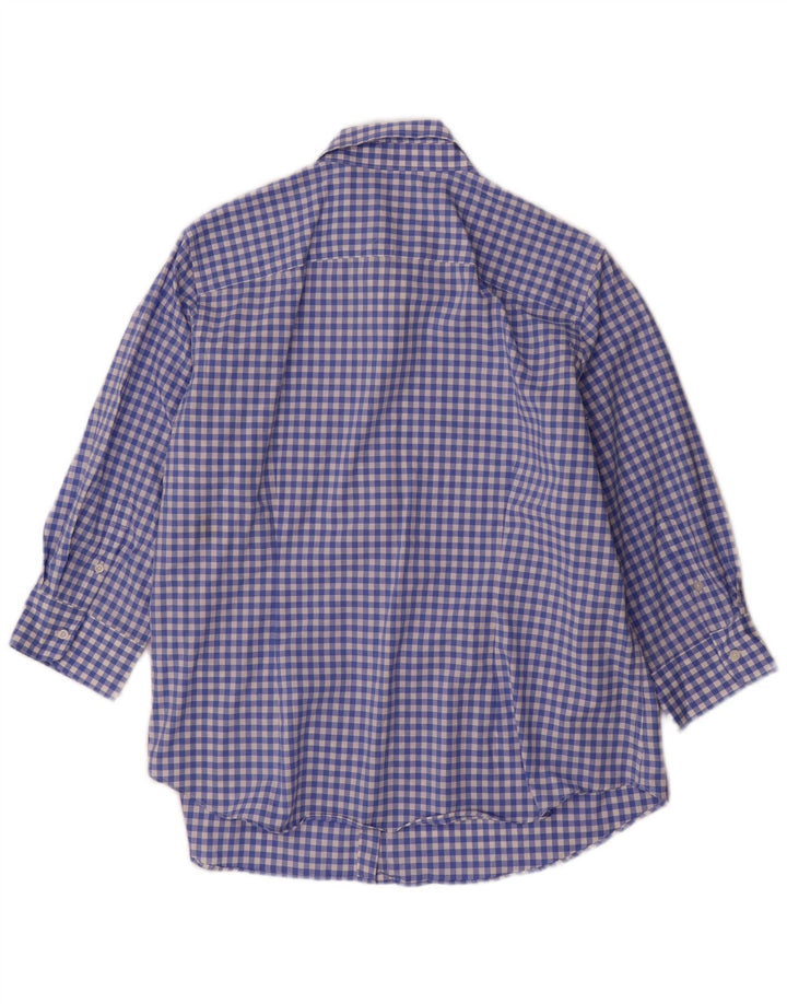Женская рубашка Chaps UK 18 XL, синяя, хлопковая в мелкую клетку