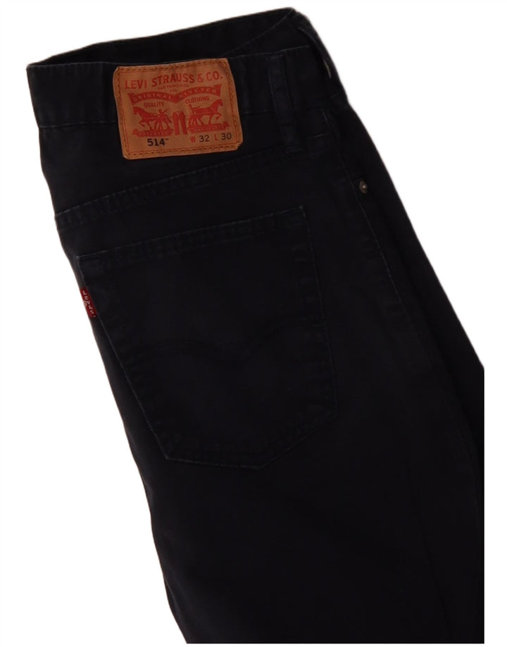 Мужские прямые повседневные брюки Levi's 514 W32 L30 темно-синие, хлопковые