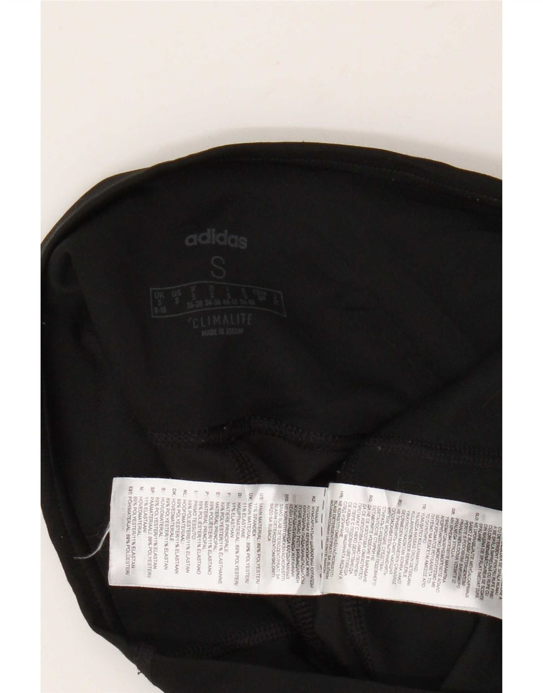 Женские леггинсы Adidas Climalite UK 8/10, маленькие черные из полиэстера