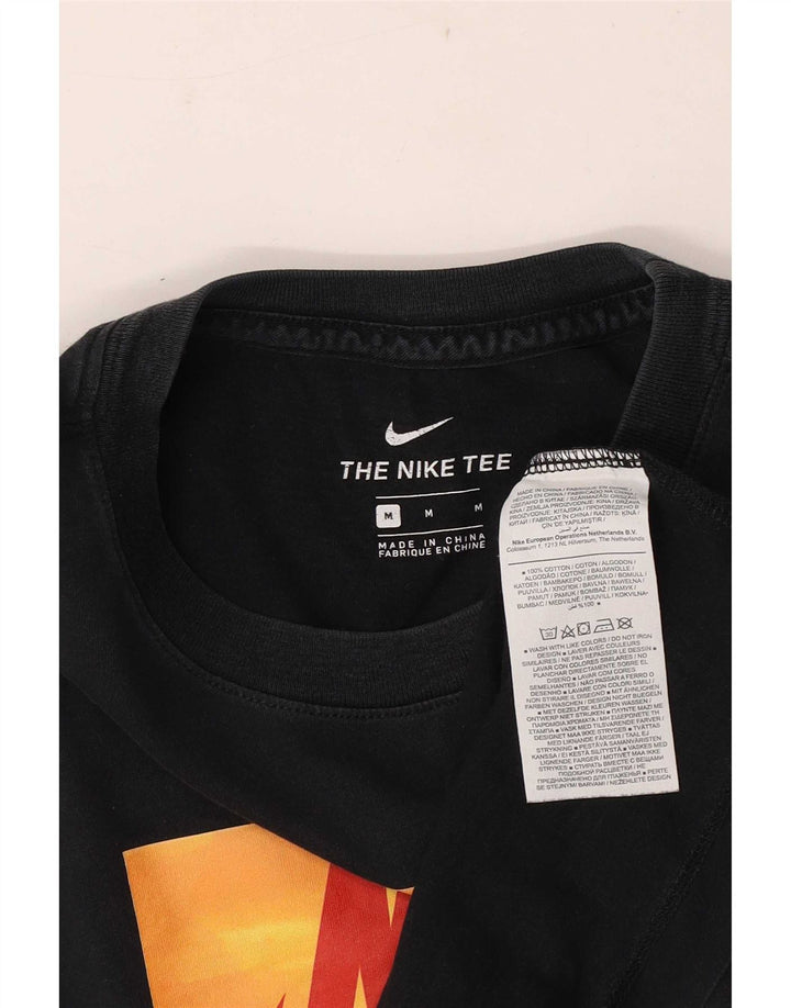 Мужская футболка с графическим рисунком Nike, средний черный хлопок