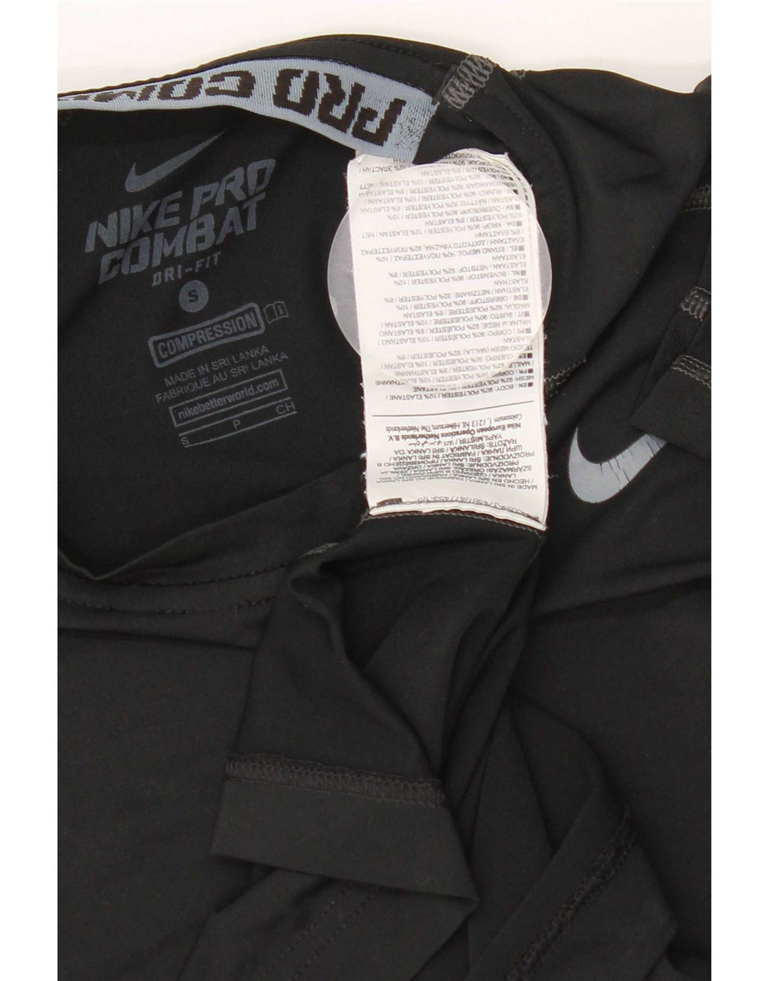 Мужская компрессионная футболка Nike, маленький черный полиэстер