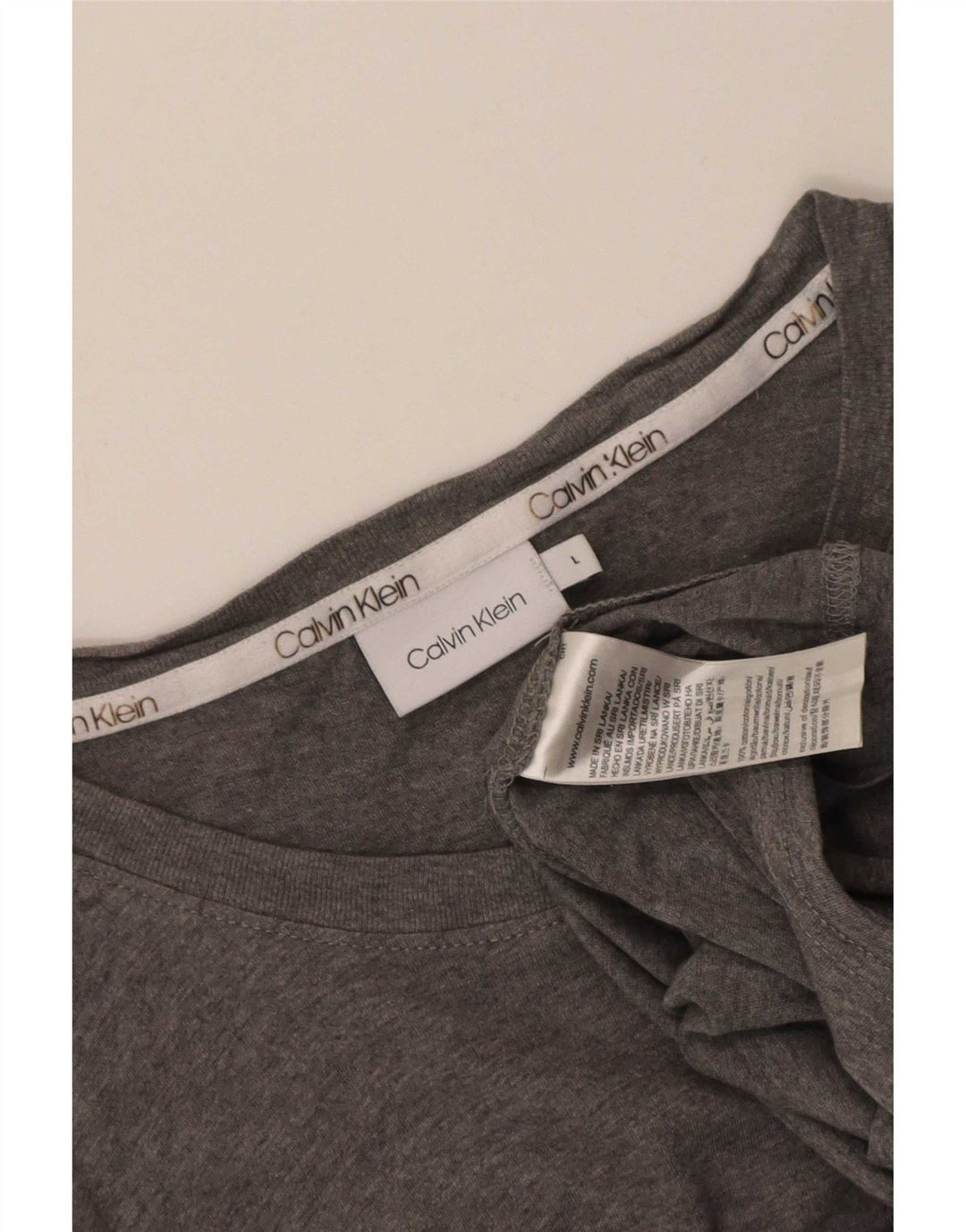 Мужская футболка Calvin Klein, большой серый хлопок