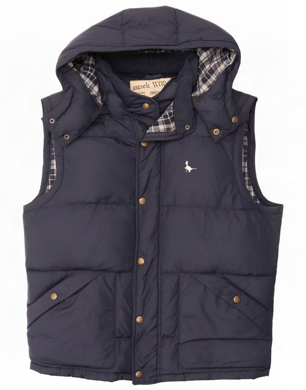 Мужской жилет с капюшоном Jack Wills UK 36, маленький темно-синий