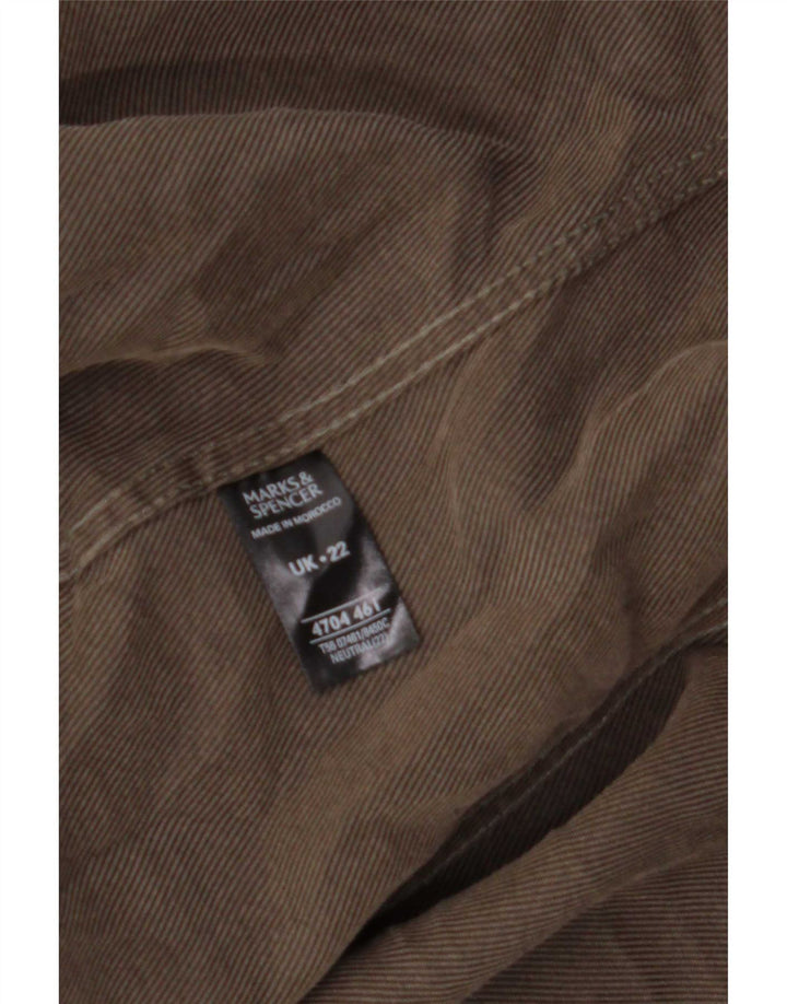 Женский бомбер Marks & Spencer UK 22 2XL Коричневый лиоцелл