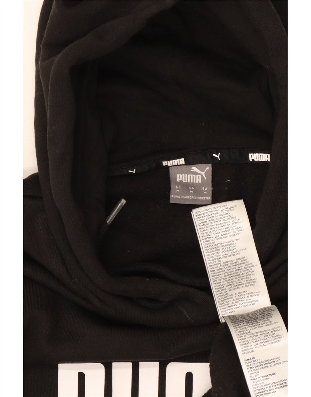 Женский джемпер с капюшоном PUMA UK 14, средний черный, хлопок