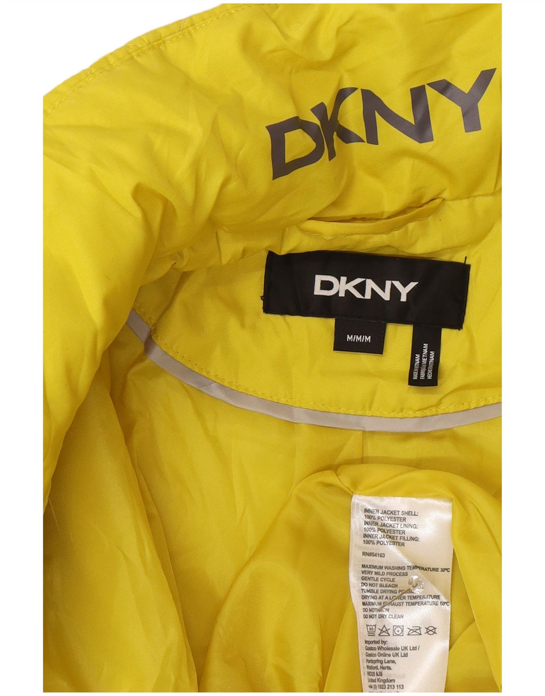 Женская стеганая куртка Dkny UK 12, средний желтый полиэстер, современный стиль