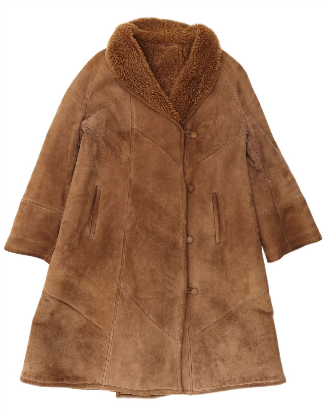 Винтажная женская дубленка IT 44 Medium Brown Shearling Classic