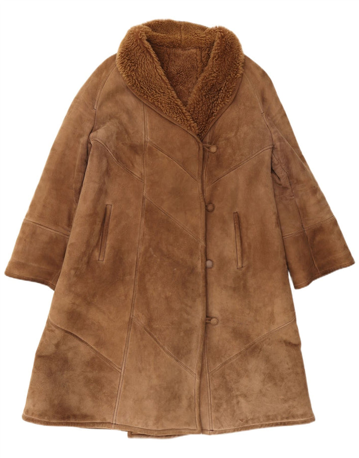Винтажная женская дубленка IT 44 Medium Brown Shearling Classic