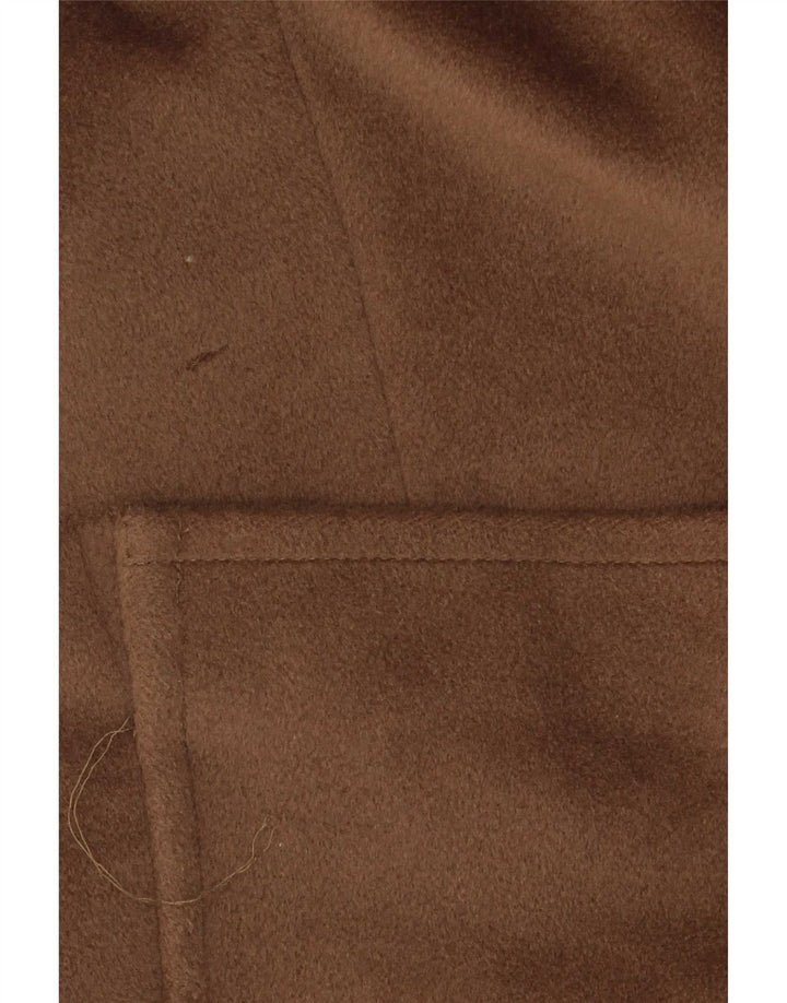 Женское пальто оверсайз Max Mara UK 12, средний коричневый цвет, шерсть