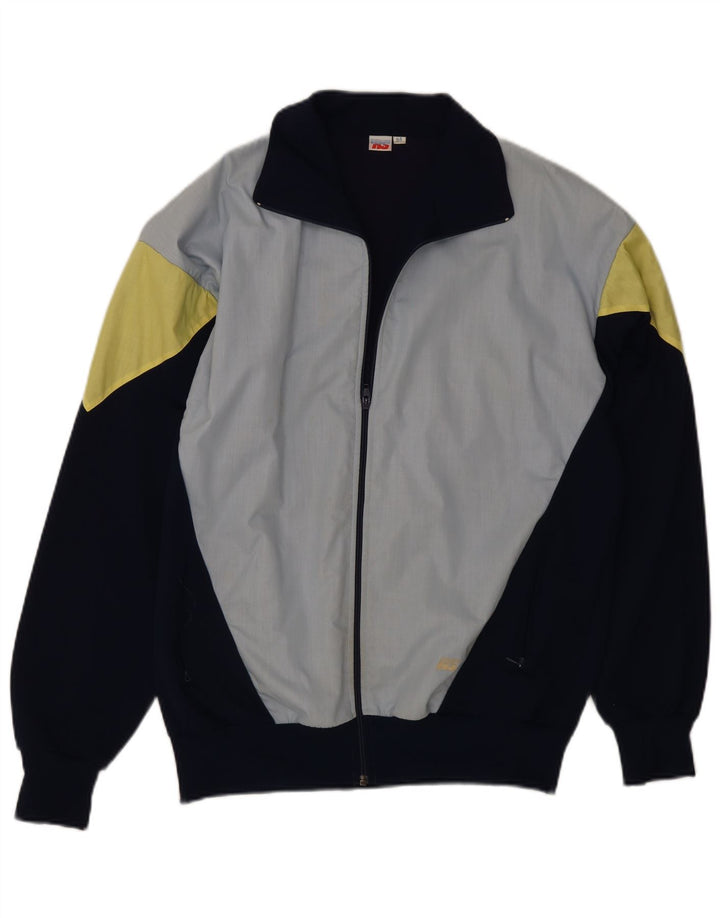 Винтажный мужской спортивный костюм Top Jacket IT 54 XL Темно-синий с цветными блоками