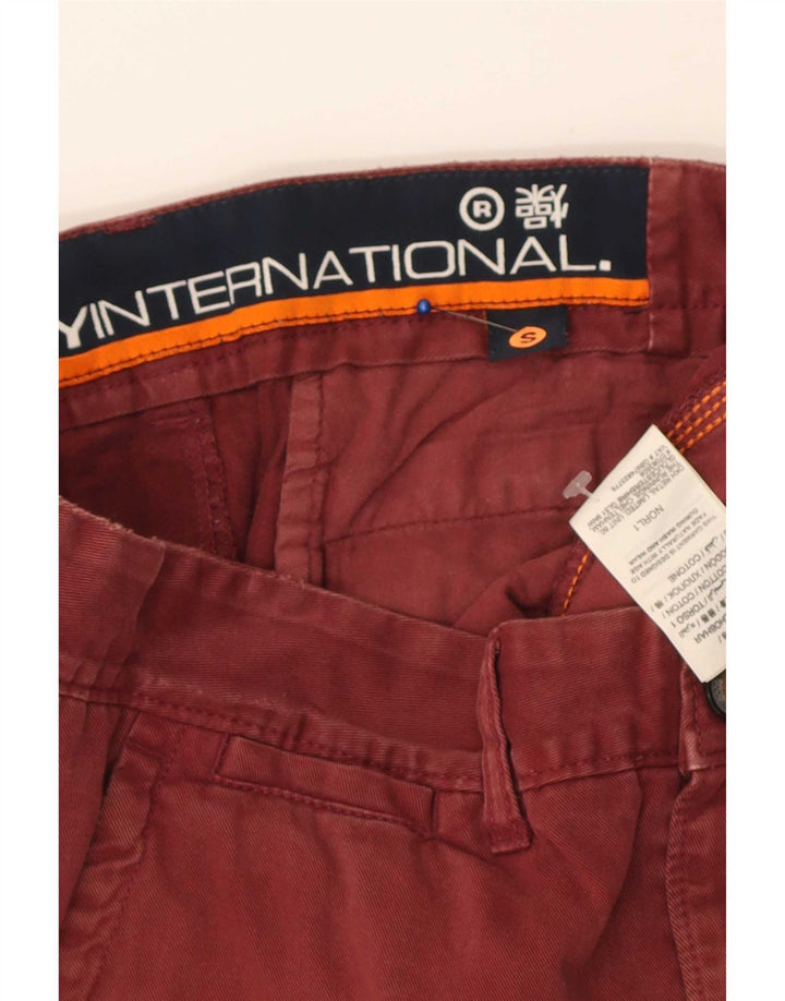 Мужские шорты-чиносы Superdry, маленькие W32, темно-бордовые, хлопок