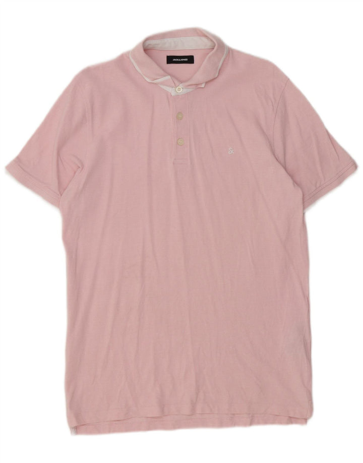 Мужская рубашка поло Jack & Jones XL розовая, хлопок