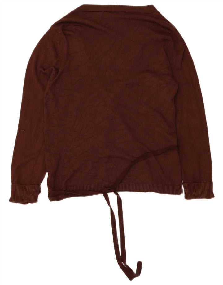 Женский кардиган с запахом Zara UK 12, средний коричневый вискоза