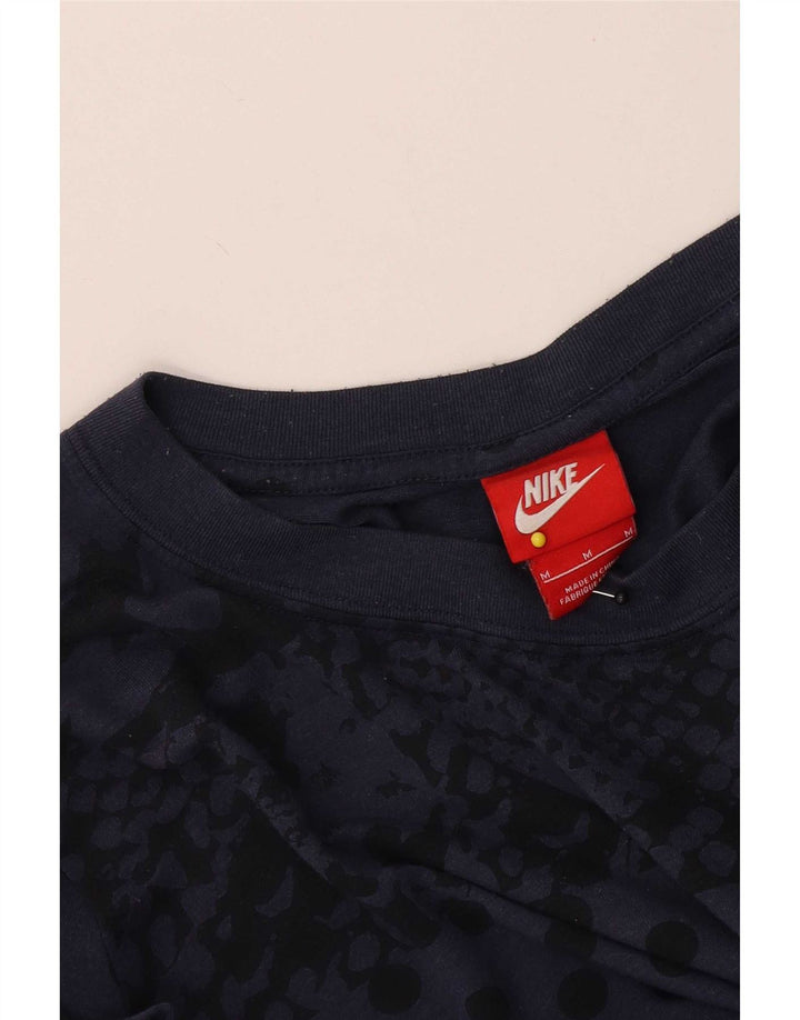Женская футболка с абстрактным узором Nike Top UK 14 Medium Navy Blue