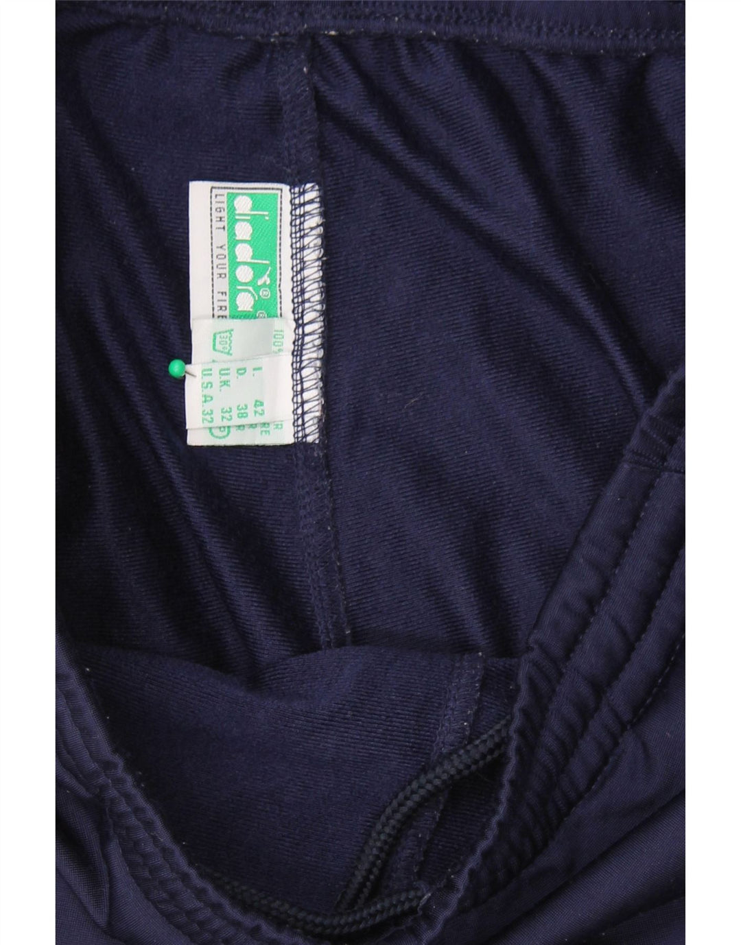 DIADORA Mens Graphic Tracksuit Trousers Medium  Navy Blue Colourblock Vintage Diadora and Second-Hand Diadora from Messina Hembry 