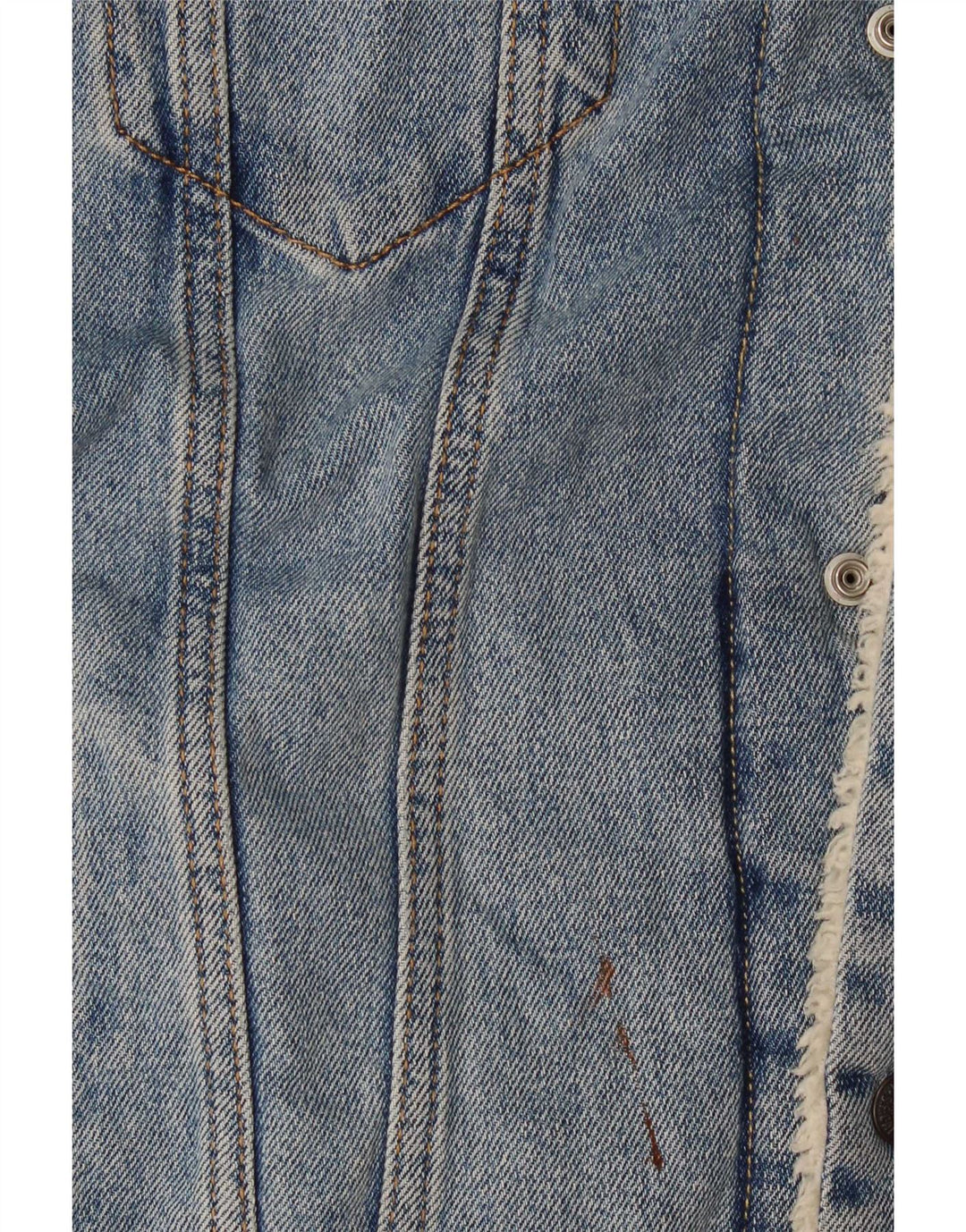 Мужская джинсовая куртка Levi's из шерпа UK 40, большая синяя