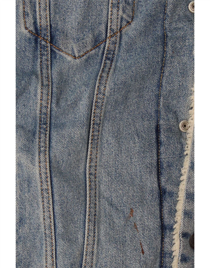 Мужская джинсовая куртка Levi's из шерпа UK 40, большая синяя