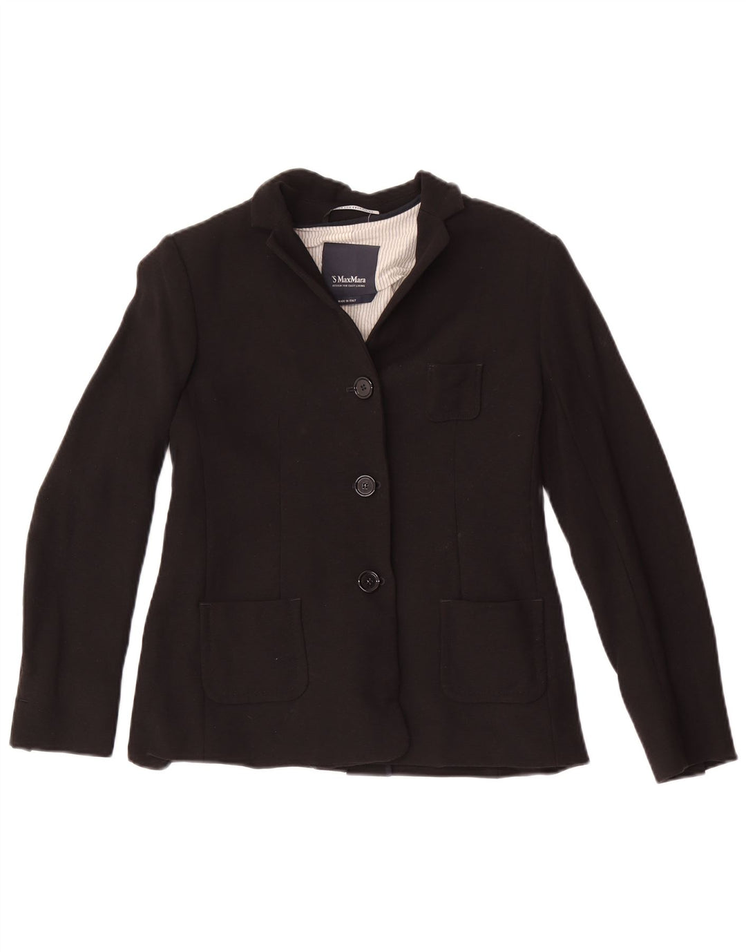 Женский пиджак на трех пуговицах Max Mara UK 4 XS, черный