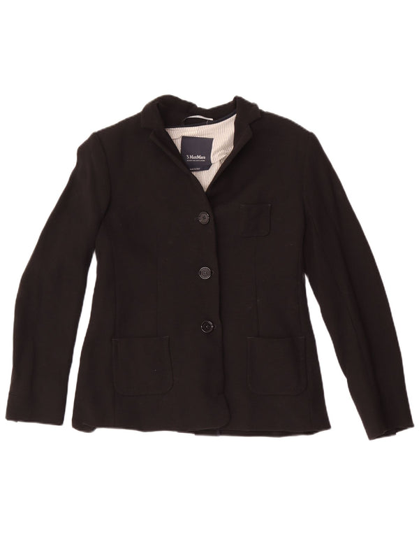 Женский пиджак на трех пуговицах Max Mara UK 4 XS, черный