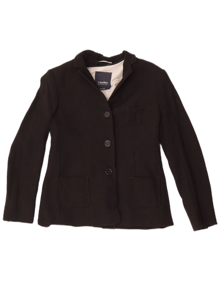 Женский пиджак на трех пуговицах Max Mara UK 4 XS, черный