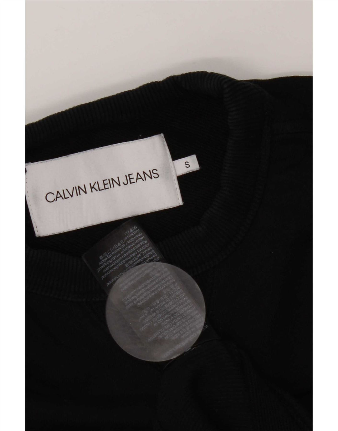 Calvin Klein Мужской свитшот стандартного кроя с графикой, маленький черный хлопковый джемпер