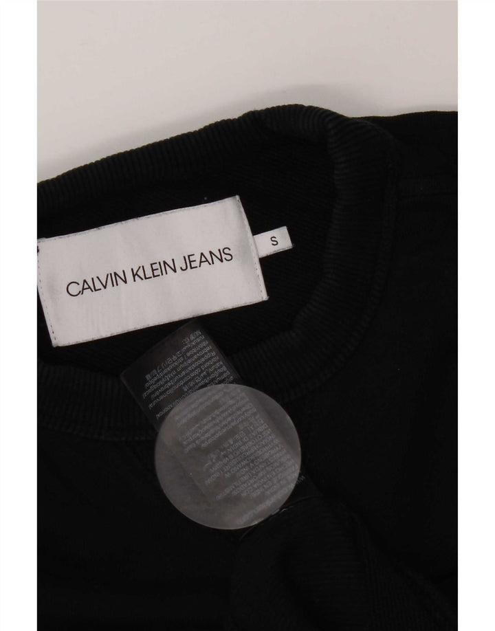 Calvin Klein Мужской свитшот стандартного кроя с графикой, маленький черный хлопковый джемпер