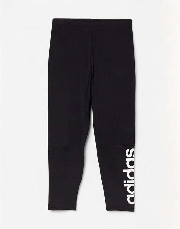 Женские укороченные леггинсы с рисунком Adidas UK 12/14, средний черный хлопок, черный цвет