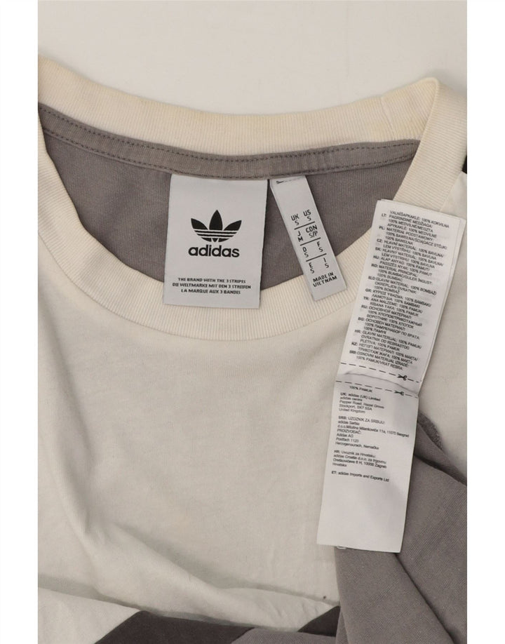 Мужская футболка Adidas Top Small Grey из хлопка с цветными блоками