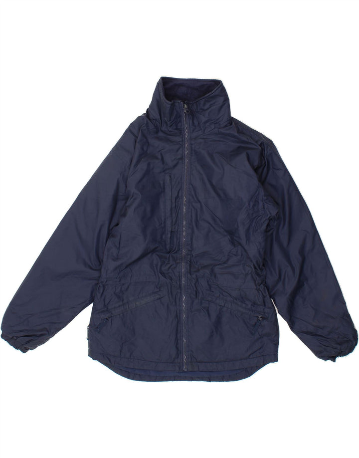 COLUMBIA Womens Windbreaker Jacket UK 14 Medium Navy Blue Vintage Columbia and Second-Hand Columbia from Messina Hembry 