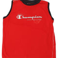 CHAMPION Boys Classic Graphic Vest Top 11-12 Years Large  Red Cotton | Vintage Champion | Thrift | Second-Hand Champion | Used Clothing | Messina Hembry 