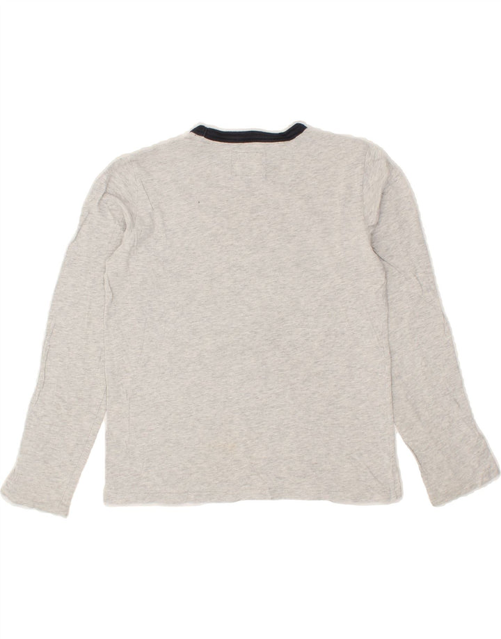 WOOLRICH Boys Graphic Top Long Sleeve 7-8 Years Grey Cotton Vintage Woolrich and Second-Hand Woolrich from Messina Hembry 