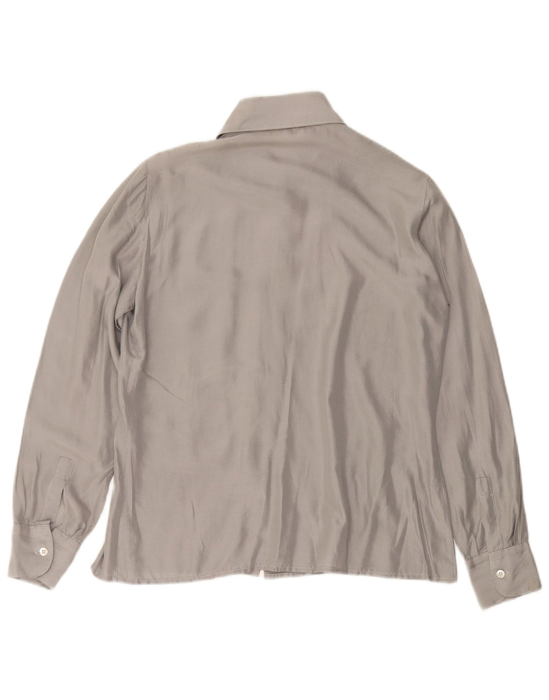 Женская рубашка-блузка VINTAGE UK 12, средний серый шелк