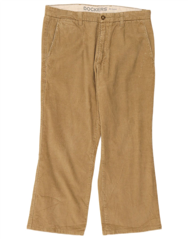 Мужские вельветовые брюки Dockers Bootcut W34 L26 Бежевые