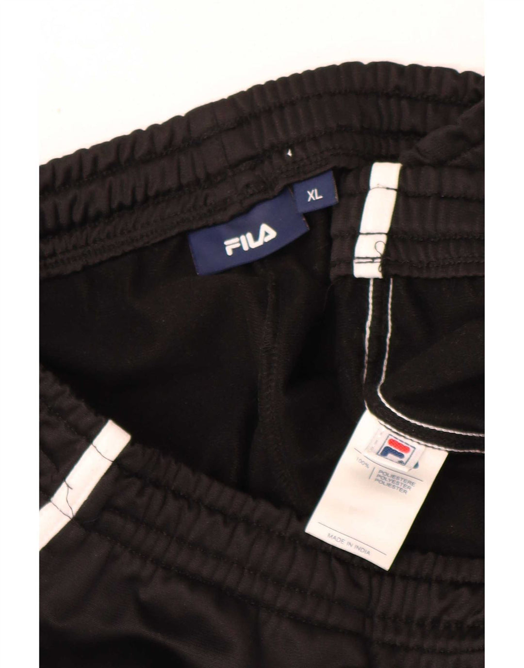 Fila Мужские спортивные брюки стандартного размера XL, черные, полиэстер