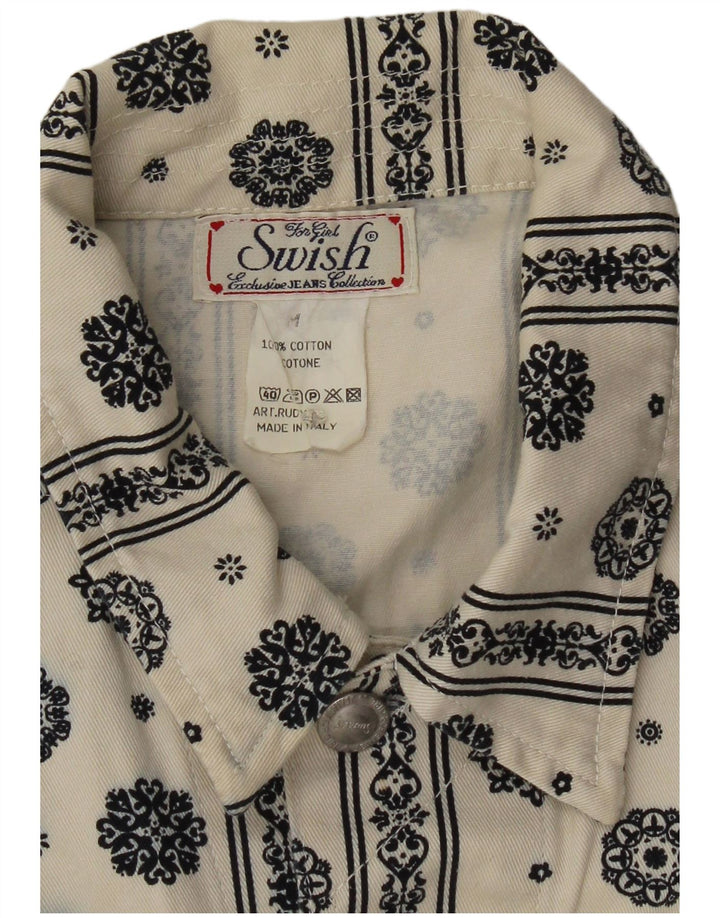 Женский джинсовый комплект из 2 предметов Swish UK 12 Medium W26 Off White Хлопок с пейсли