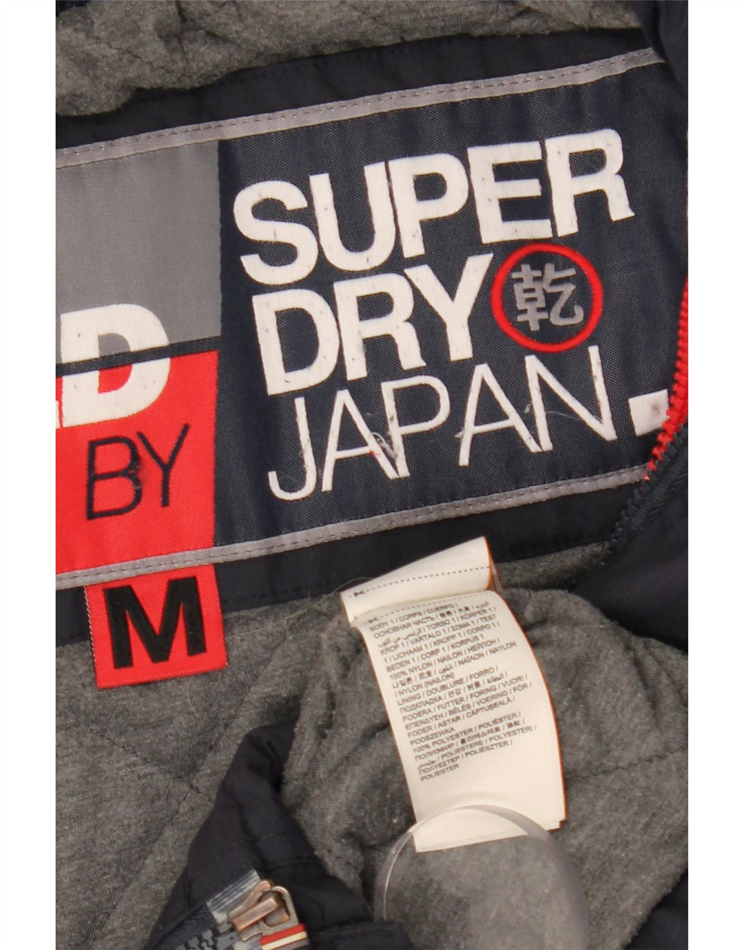 Мужская ветровка с капюшоном Superdry UK 38, средний темно-синий нейлон