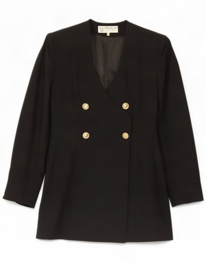 Marzotto Женское двубортное пальто IT 48 XL, черная шерсть