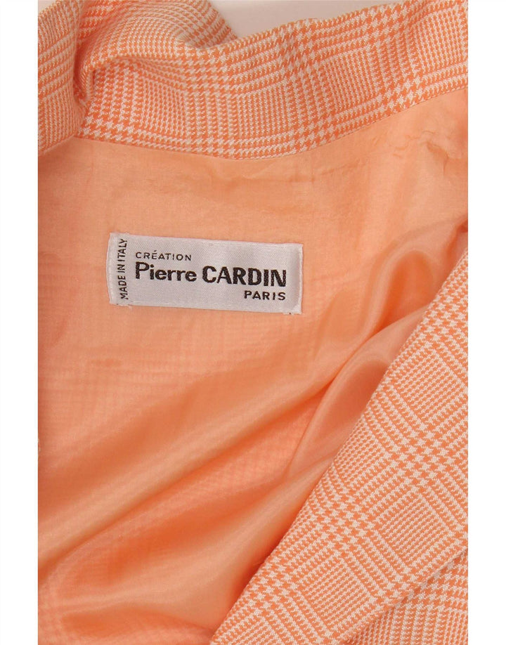 Женский пиджак Pierre Cardin на 3 пуговицах, Великобритания 14, большой розовый с узором «гусиные лапки»