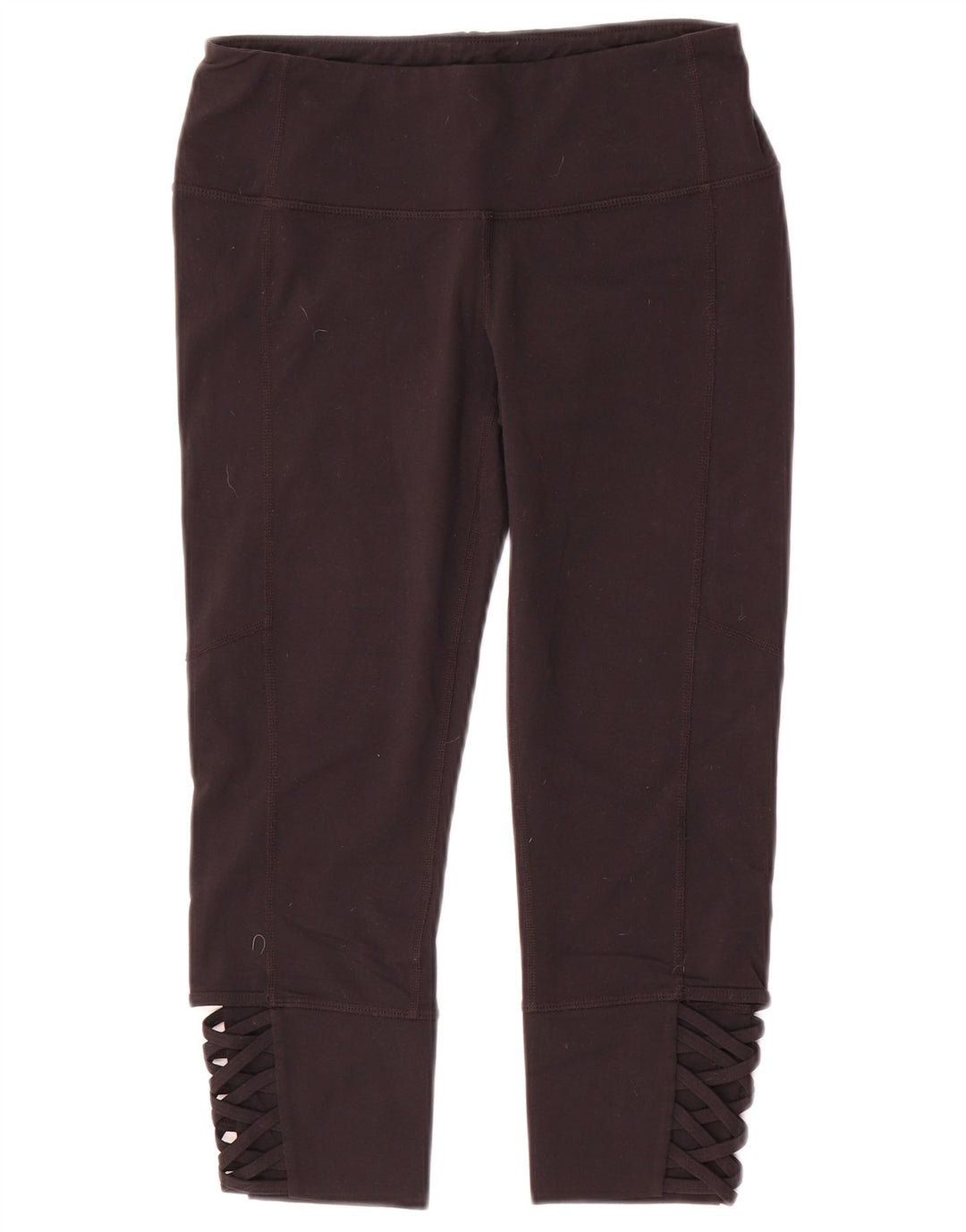 Женские леггинсы-капри ATHLETA UK 10, маленькие черные нейлоновые