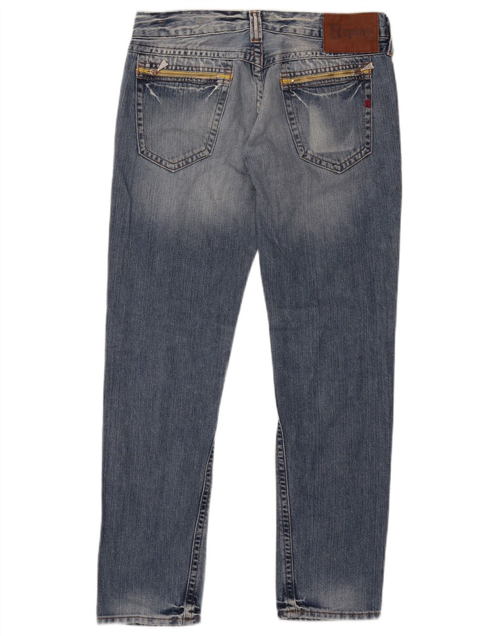 Женские прямые джинсы Replay W29 L30, синий хлопок